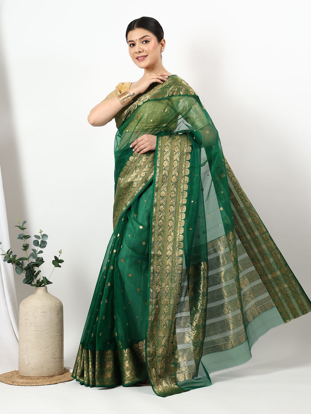 Diya Baati - Chanderi Silk Saree