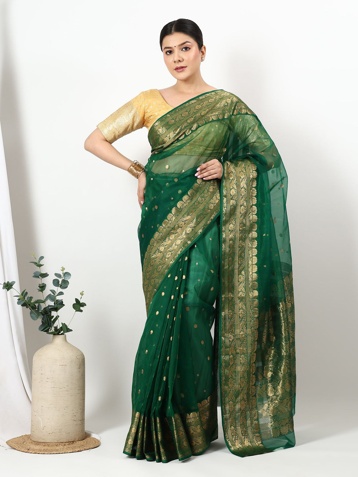 Diya Baati - Chanderi Silk Saree