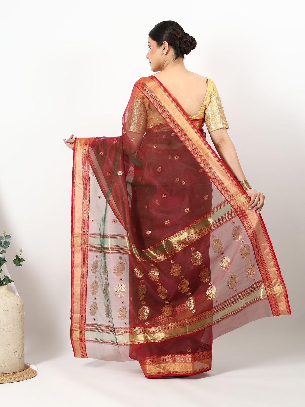 Meenakari Chand - Chanderi Silk Saree