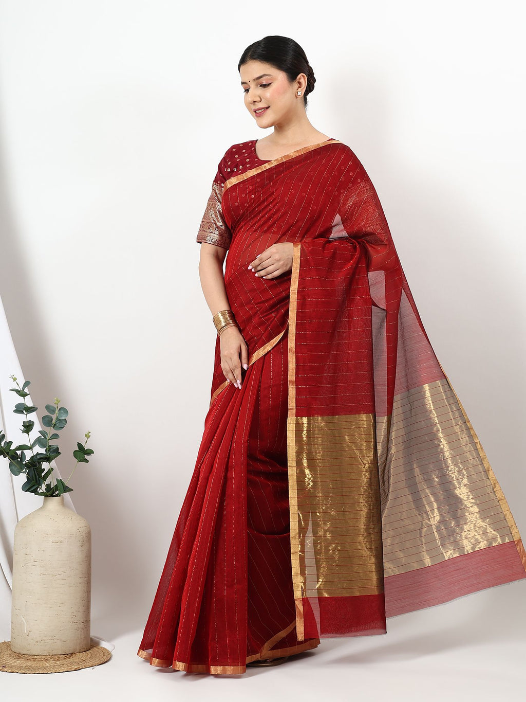 Lohita - Chanderi Silk Saree