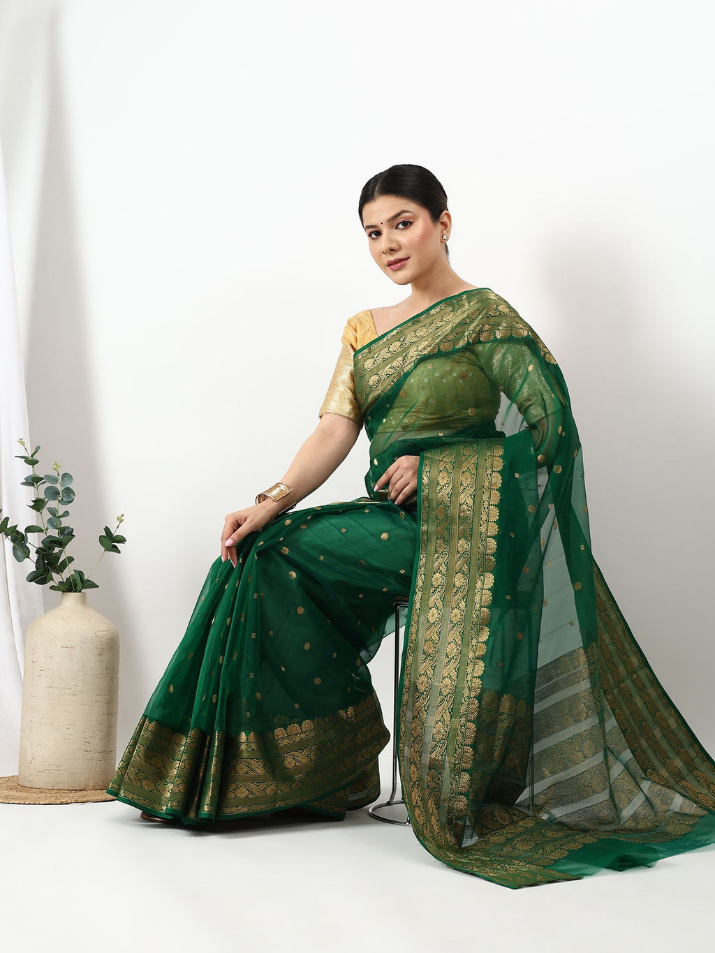 Diya Baati - Chanderi Silk Saree