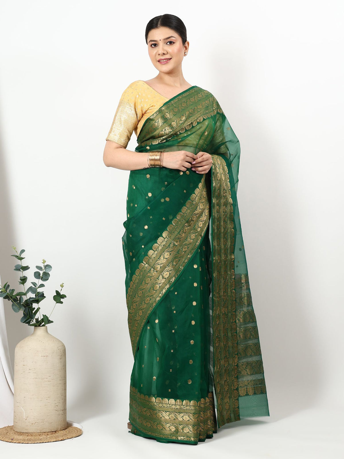 Diya Baati - Chanderi Silk Saree